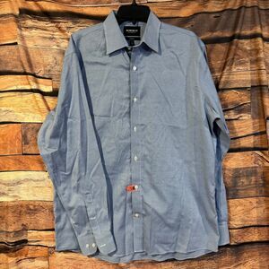 Bonobos Men's Blue L Long Casual Button-Down Shirt Cotton Stretch Wrinkle-Free